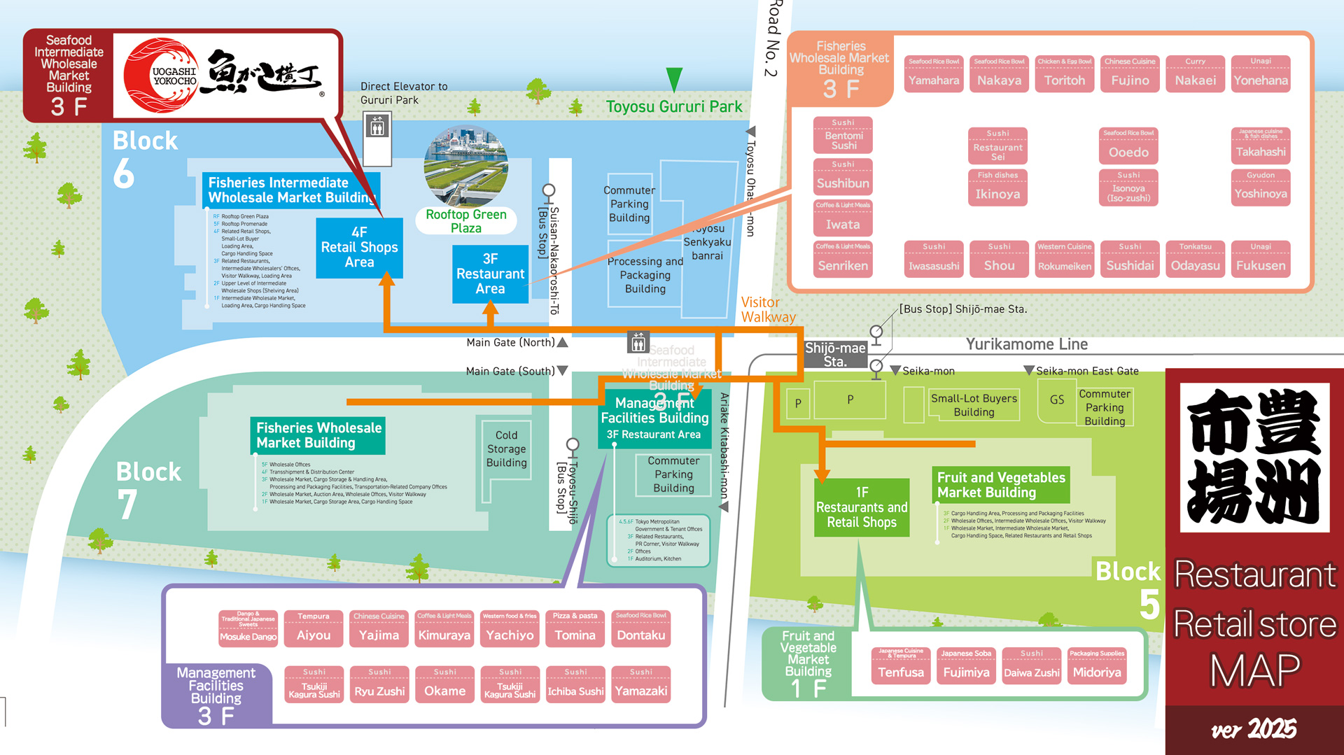 Toyosu Market Floor Map